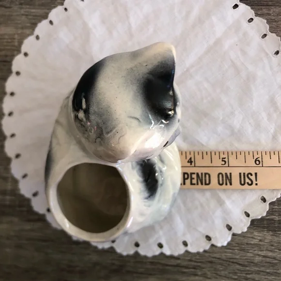 Vtg Ceramic Cat Planter - Picture 8 of 13